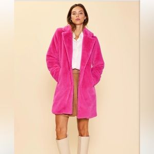 Skies Are Blue Faux Fur Teddy Coat